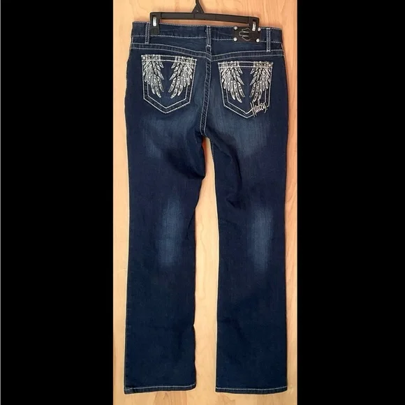 Harley Davidson Womens Angel Wings, blingy, Bootcut Jeans - EUC - Picture 2 of 12